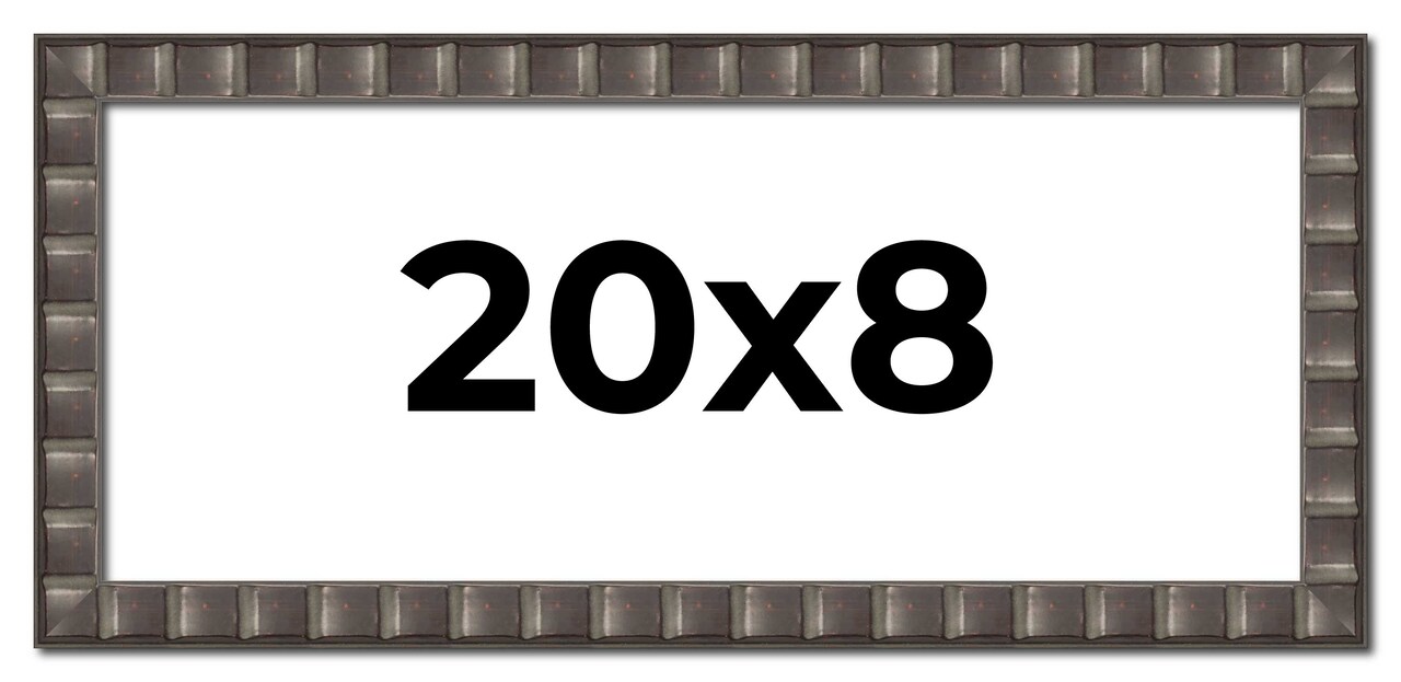 Panoramic Deco Black Picture Frame - UV Acrylic, Foam Board Backing, Hanging Hardware